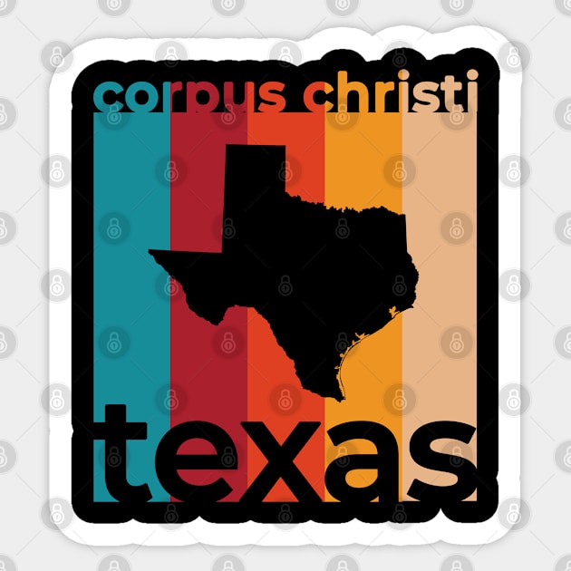 Corpus Christi Texas Retro Sticker by easytees